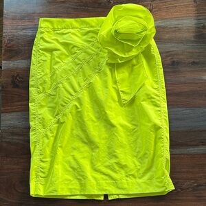 J. Crew Vibrant Yellow Taffeta Flower Skirt